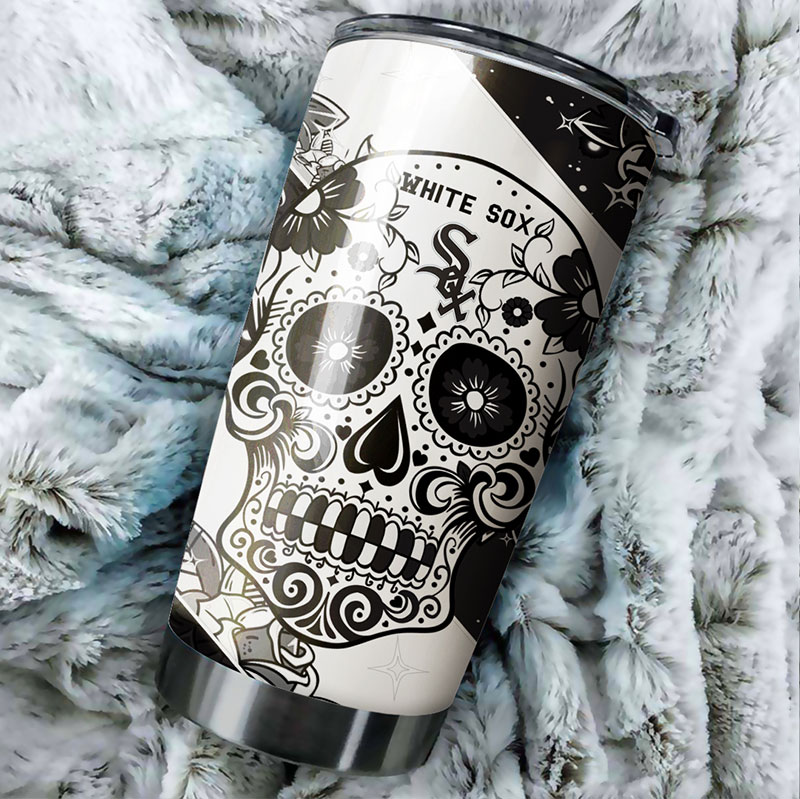 Chicago White Sox MLB Tumbler with Skull Design for Baseball Lovers