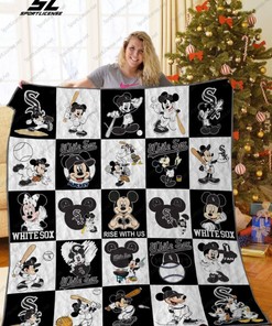 Chicago White Sox Mickey Quilt Blanket - MLB Chicago White Sox Mickey Mouse Quilt Bedding Set