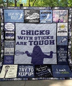 Chicks with Sticks are Tough Quilt Blanket HN57 - Personalized Gift for Knitters