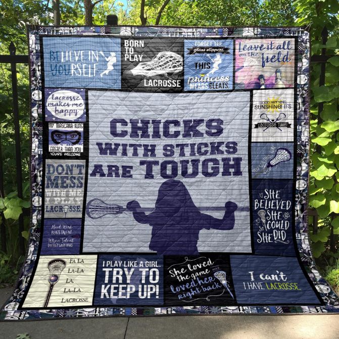 Chicks with Sticks are Tough Quilt Blanket HN57 - Personalized Gift for Knitters