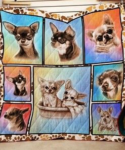 Chihuahua Collection Quilt Bedding Set for Dog Owners