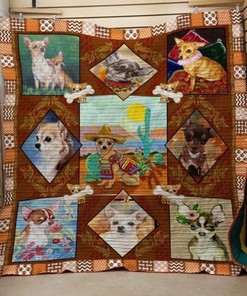 Chihuahua Love Quilt Blanket for a Cozy Night In with Your Pup