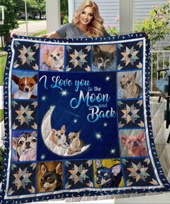 Chihuahua Moon Quilt Blanket for a Dreamy Night's Sleep