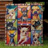 Chihuahua Painting Quilt Blanket for Artistic Touches