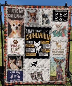 Chihuahua Paws and Enjoy the Good Life Quilt Blanket for a Cozy Night In