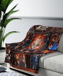 Child's Play Chucky Horror Movie Fleece Blanket Gift for Fans, Premium Comfy Sofa Throw Blanket
