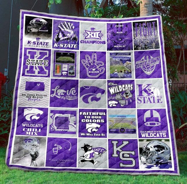 Chili Mix Ncaa Kansas State Wildcats Quilt Bedding Set for Kids
