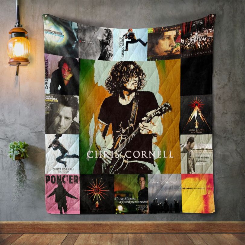 Chris Cornell Style Love Album Quilt Blanket for Fans of the Late Musician