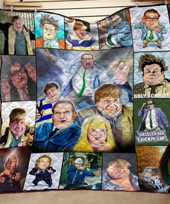 Chris Farley Tribute Collage Quilt Bedding Set with Quilt Blanket, Great Gifts for Fans