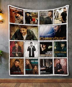 Chris Young Album Collection Quilt Bedding Set - Vintage Gifts for Music Lovers