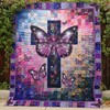 Christian Butterfly Patchwork Quilt Blanket Baby or Kids Bed Set