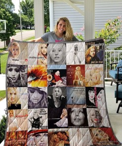 Christina Aguilera Albums Quilt Bedding Set For Girls, Perfect for Fans of Pop Music Diva
