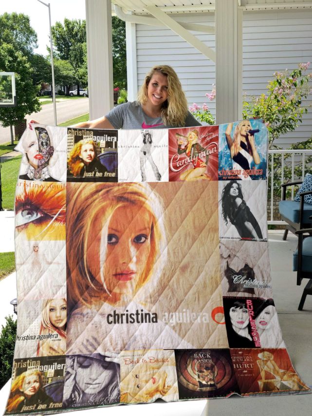 Christina Aguilera Collected Albums Ver Collection Quilt Bedding Set - The Must-Have Addition to Your Collection