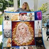 Christina Aguilera Fans Quilt Blanket - Keep Warm with Some Pop Diva Style