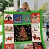 Christmas Dachshund Quilt Blanket with Festive and Cute Design