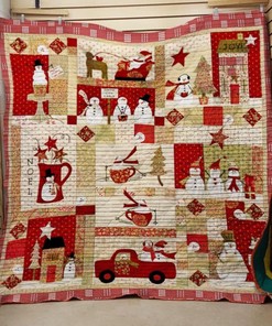 Christmas Quilt Bedding Set For Festive Decor