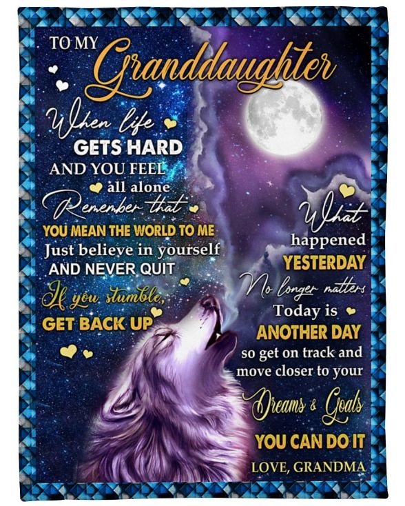 Christmas Quilt Bedding Set- To My Granddaughter You Can Do It Fleece Quilt Bedding Set Birthday Family