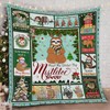 Christmas Sloth Meet Me Under The Mistletoe Quilt Bedding Set