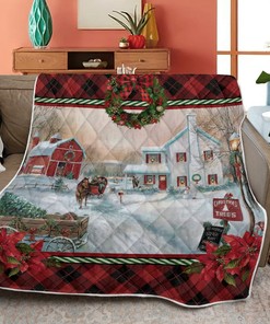 Christmas Tree Town Christmas Gift Quilt Blanket - Warm and Comfy