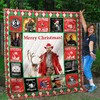 Chuck Norris Merry Christmas Quilt Blanket - Chuck Norris Merry Christmas Vintage Quilt Bedding Set