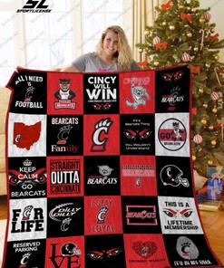 Cincinnati Bearcats Quilt Blanket - Perfect Gift for Fans for Christmas
