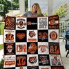 Cincinnati Bengals Combine Quilt Blanket with Football Theme