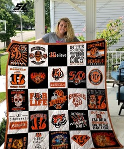 Cincinnati Bengals Combined Quilt Bedding Set for Fans