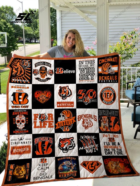 Cincinnati Bengals Combined Quilt Bedding Set for Fans