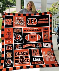 Cincinnati Bengals Football Quilt Bedding Set for Fans