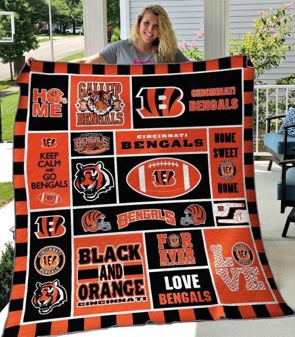 Cincinnati Bengals Football Quilt Bedding Set for Fans