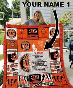Cincinnati Bengals Personalized Name Quilt Bedding Set for Sports Fans
