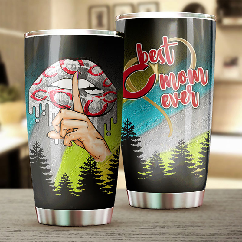 Cincinnati Reds MLB Tumbler for Best Mom Ever with Personalized Touch and MLB Logo - Image 2