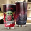 Cincinnati Reds MLB Tumbler with Baby Yoda Design and MLB Logo