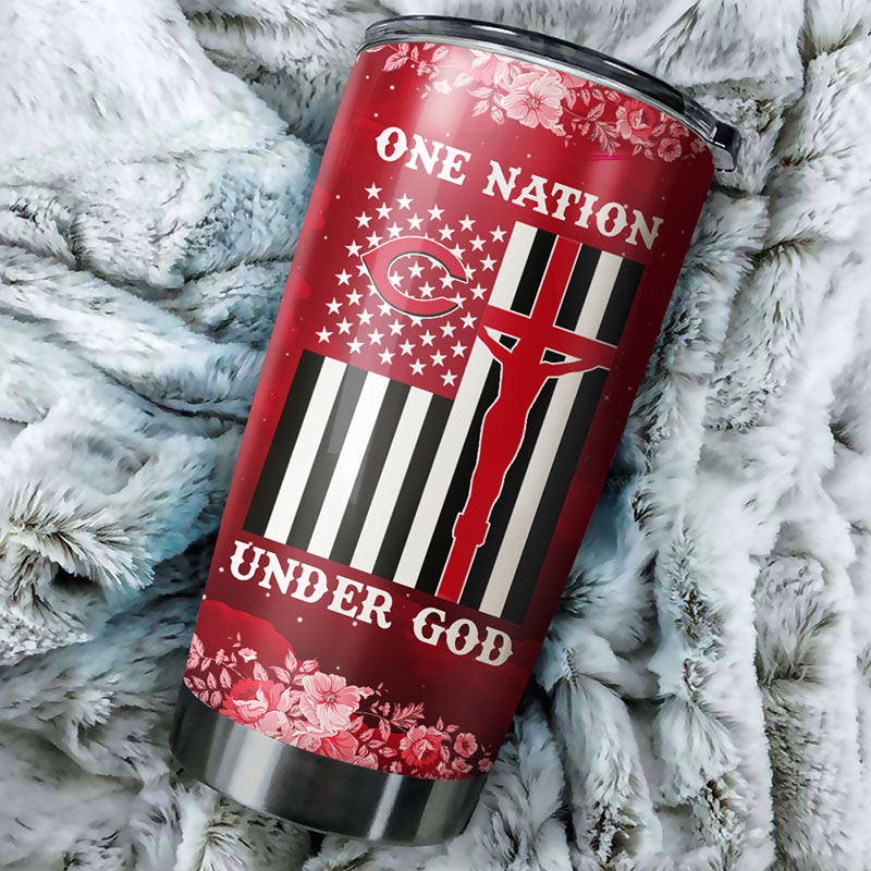 Cincinnati Reds One Nation Under God MLB Tumbler for Patriot Fans - Image 2