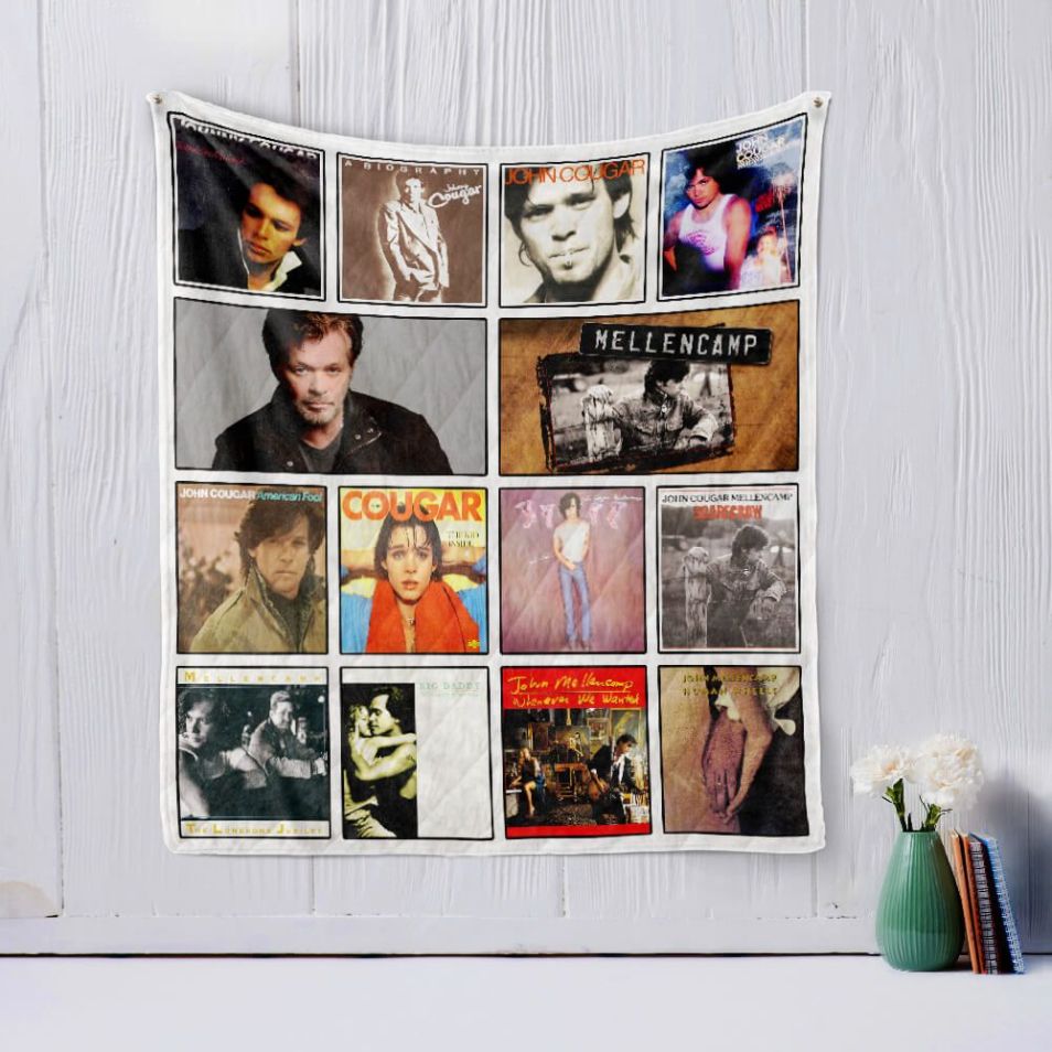 Classic John Mellencamp Quilt Blanket for Fans of John Mellencamp