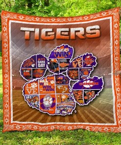 Clemson Tiger Vintage Quilt Blanket with Comfortable Material and Unique Design