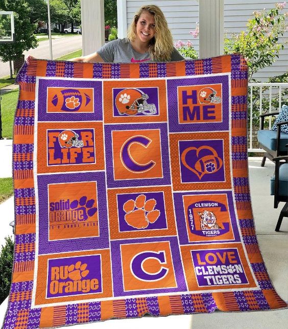 Clemson Tigers Quilt Blanket for Fans of the Team
