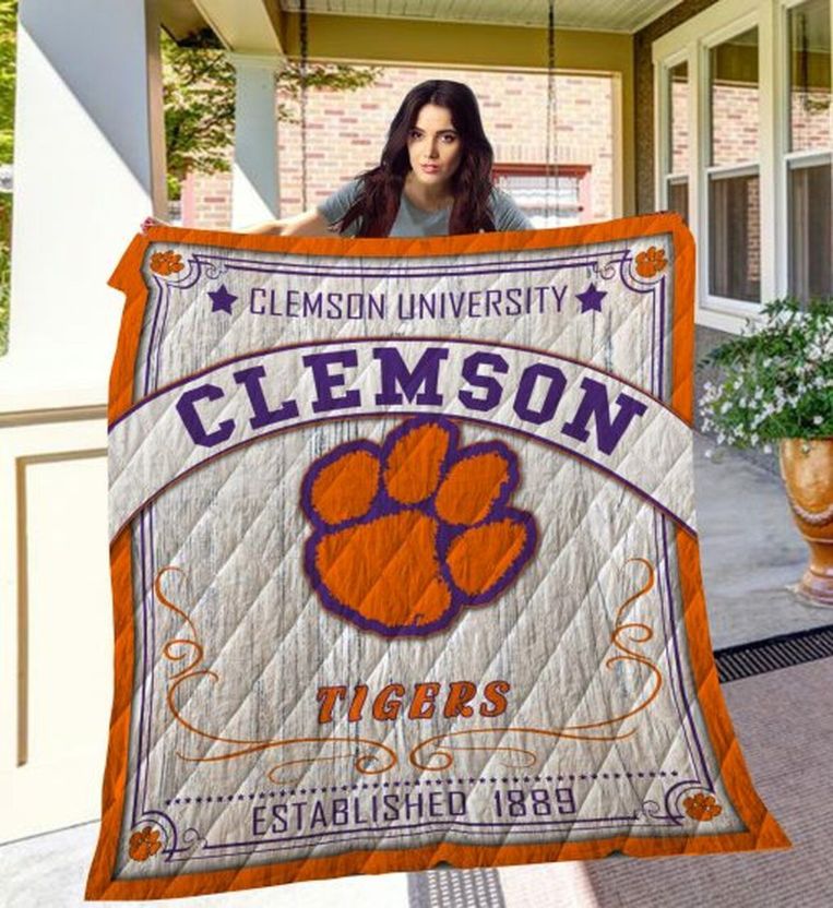 Clemson University NCAA Clemson Tigers Collection Quilt Bedding Set