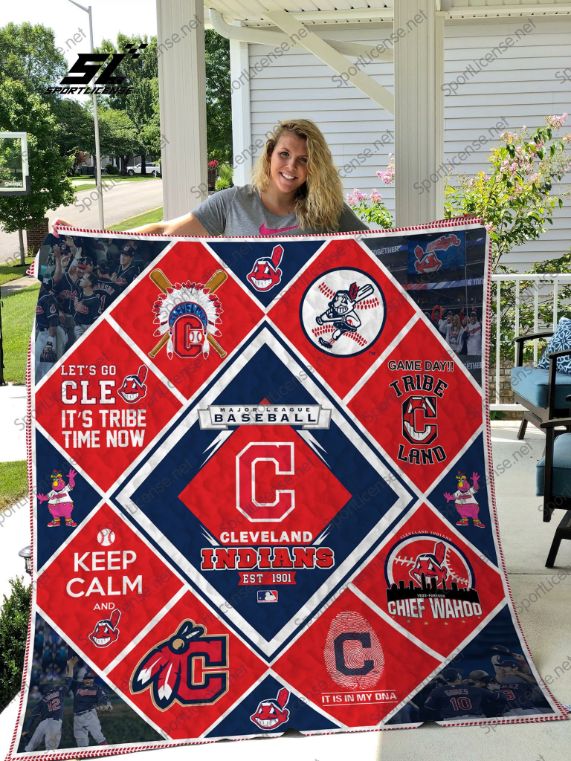 Cleveland Indians Baseball Team MLB Quilt Bedding Set - Perfect for Fans