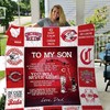 Cleveland Indians Love Letter Quilt Bedding Set for Baseball Fans