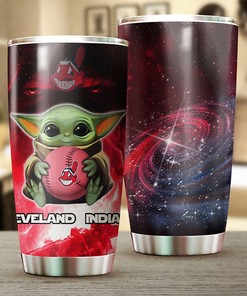 Cleveland Indians MLB Tumbler - Baby Yoda Edition