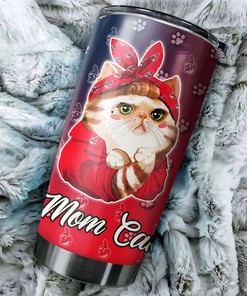 Cleveland Indians MLB Tumbler for Cat Moms with MLB Logo