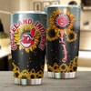 Cleveland Indians MLB Tumbler with Sunflower Design