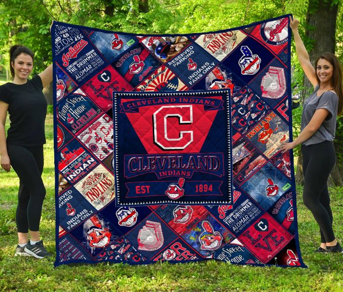 Cleveland Indians Quilt Blanket LC3 for Baseball Fans