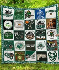 Cleveland State Vikings Collection NCAA Quilt Blanket - Stay Cozy with Viking Pride