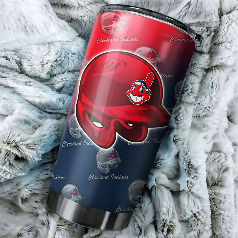 Clever Cleveland Indians MLB Tumbler with a Funny Dog Design - Image 2