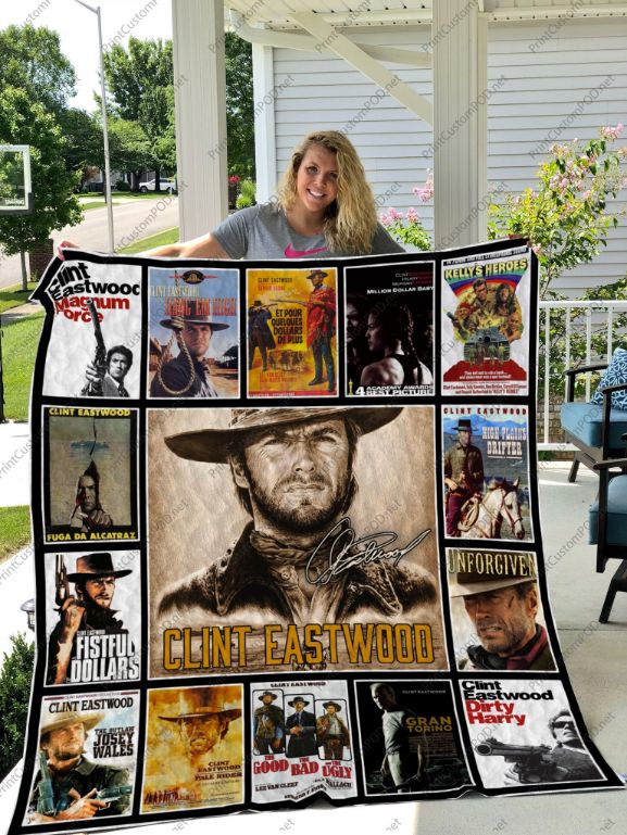 Clint Eastwood Vintage Collection Signed Quilt Blanket for Western Movie Fans