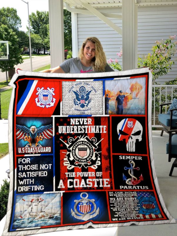 Coast Guard: Quilt Bedding Set with Fleece Blanket for Coast Guard Lovers