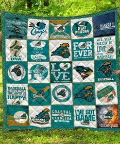 Coastal Carolina Chanticleers NCAA Quilt Coverlet with Stylish Design