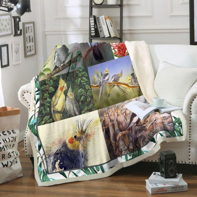 Cockatiels Premium Comfy Sofa Throw Blanket for Bird Lovers
